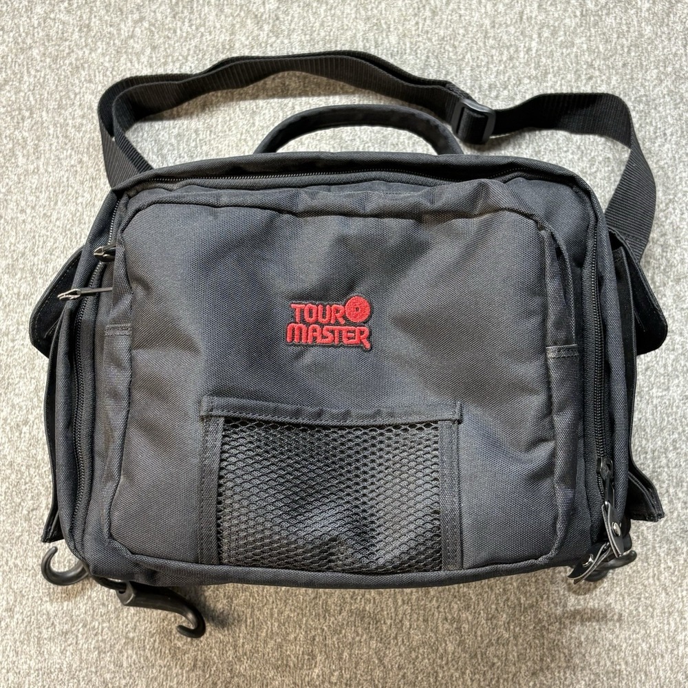 Tourmaster Motorcycle Tail Bag Luggage Black Duffel Pocket Strap Zip Heavy‎ Duty